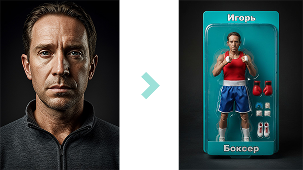 Экшн-фигурка из фото — готовый промпт для нейросети