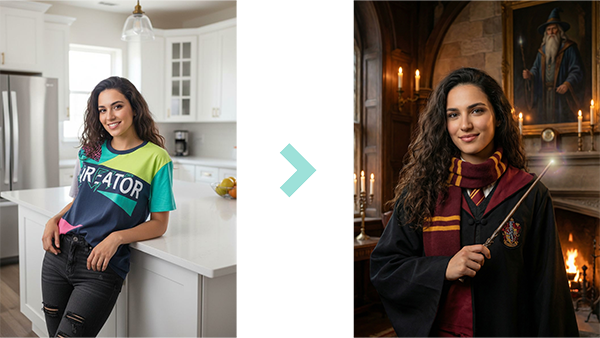 Студент Хогвартса — готовый промпт для магического портрета