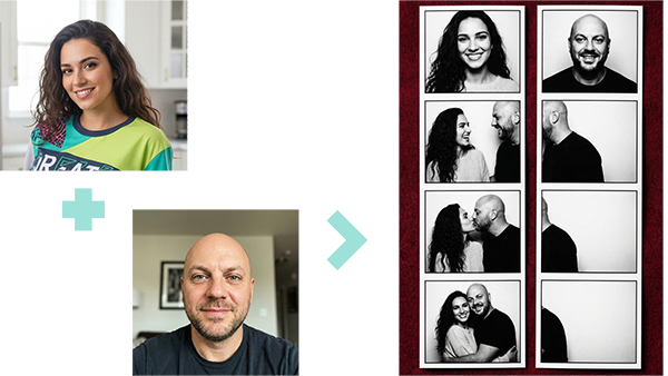 Фотобудка для пары — готовый промпт для романтических фото